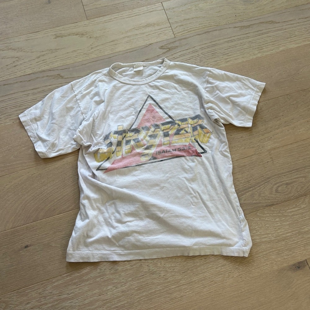 RARE Vintage 1987 Stryper To Hell With The Devil European Tour Shirt White XL